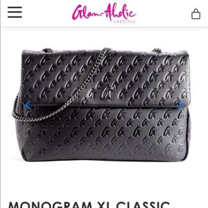 Glam-Aholic monogram XL classic flap bag. Brand new still in bag. Matte black